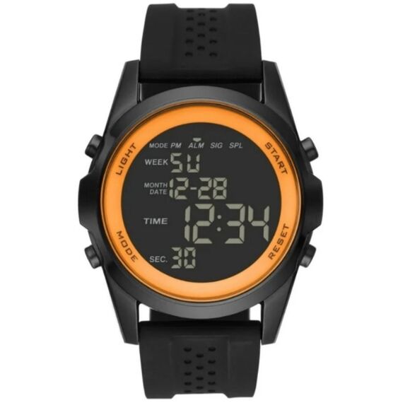 NEW in Box George [g] Alarm Stopwatch Wristwatch Rubber/Silicone Band Black Case - Picture 1 of 7